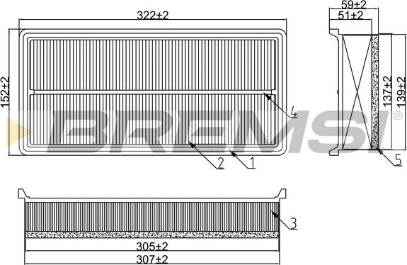 Bremsi FA1280 - Filter za zrak www.molydon.hr