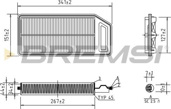 Bremsi FA1235 - Filter za zrak www.molydon.hr