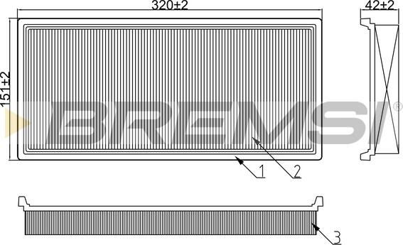 Bremsi FA1232 - Filter za zrak www.molydon.hr