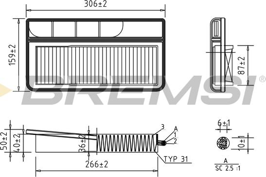 Bremsi FA1229 - Filter za zrak www.molydon.hr