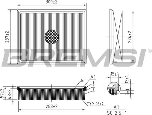 Bremsi FA1224 - Filter za zrak www.molydon.hr