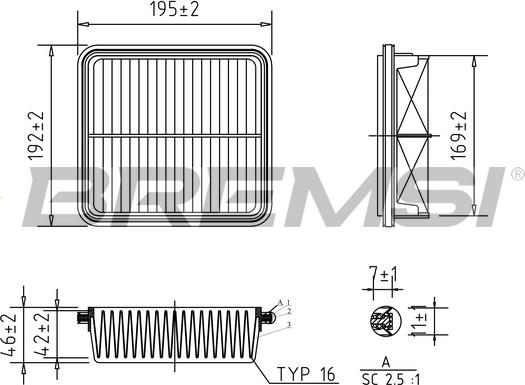 Bremsi FA1276 - Filter za zrak www.molydon.hr