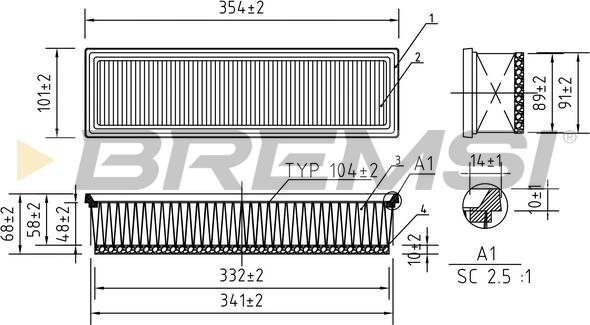 Bremsi FA1277 - Filter za zrak www.molydon.hr