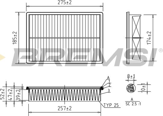 Bremsi FA1703 - Filter za zrak www.molydon.hr