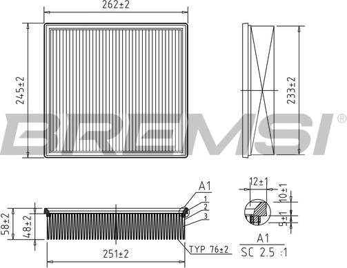 Bremsi FA2090 - Filter za zrak www.molydon.hr