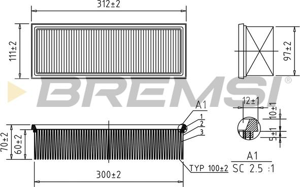 Bremsi FA2092 - Filter za zrak www.molydon.hr