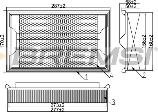 Bremsi FA2049 - Filter za zrak www.molydon.hr