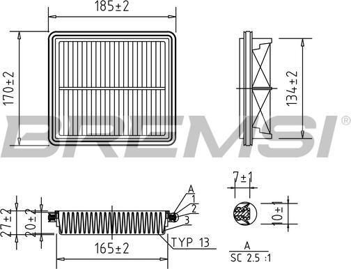 Bremsi FA2035 - Filter za zrak www.molydon.hr