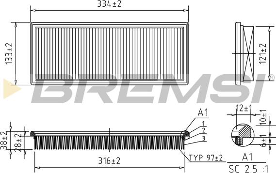 Bremsi FA2031 - Filter za zrak www.molydon.hr