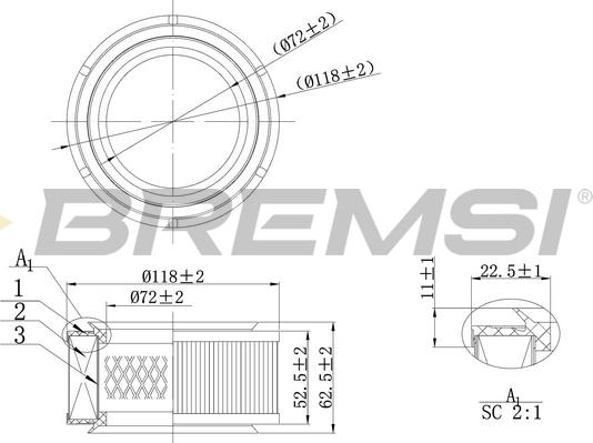 Bremsi FA2033 - Filter za zrak www.molydon.hr