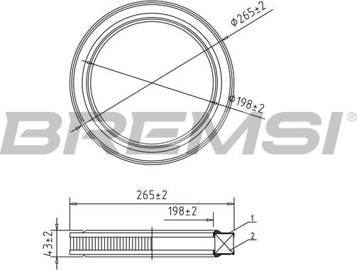 Bremsi FA2079 - Filter za zrak www.molydon.hr