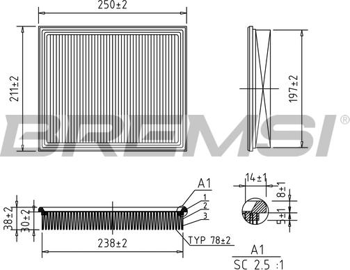 Bremsi FA2075 - Filter za zrak www.molydon.hr