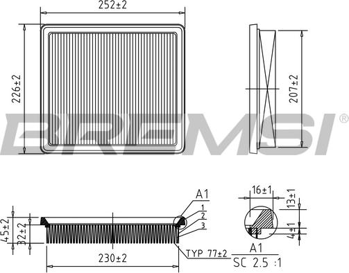 Bremsi FA2145 - Filter za zrak www.molydon.hr