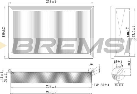 Bremsi FA2140 - Filter za zrak www.molydon.hr