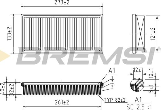 Bremsi FA2153 - Filter za zrak www.molydon.hr