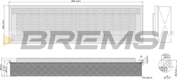 Bremsi FA2108 - Filter za zrak www.molydon.hr