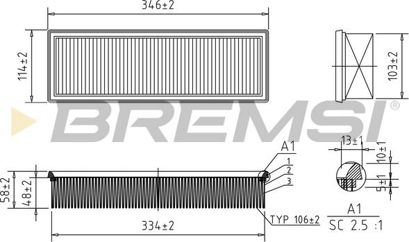 Bremsi FA2119 - Filter za zrak www.molydon.hr