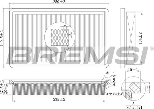 Bremsi FA2116 - Filter za zrak www.molydon.hr