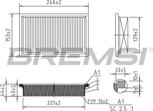 Bremsi FA2135 - Filter za zrak www.molydon.hr