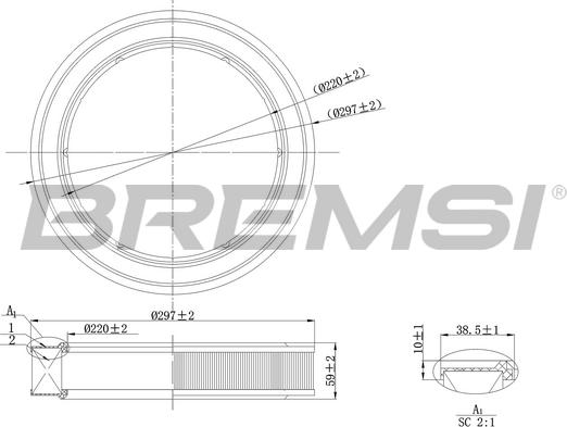 Bremsi FA2132 - Filter za zrak www.molydon.hr