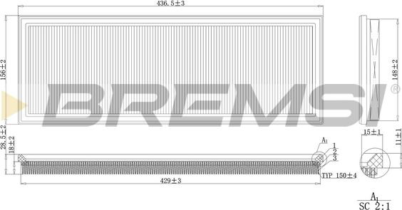 Bremsi FA2137 - Filter za zrak www.molydon.hr