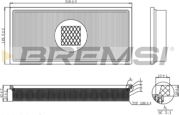 Bremsi FA2129 - Filter za zrak www.molydon.hr