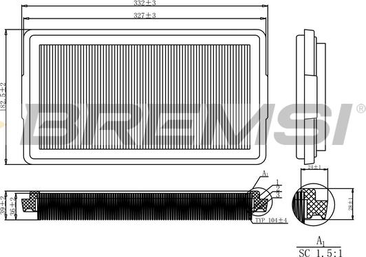 Bremsi FA2126 - Filter za zrak www.molydon.hr