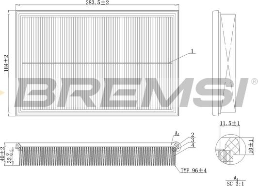 Bremsi FA2120 - Filter za zrak www.molydon.hr