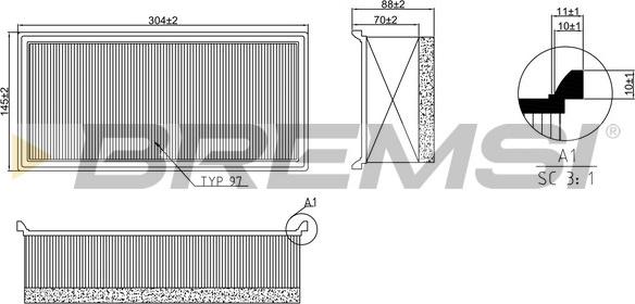 Bremsi FA2340 - Filter za zrak www.molydon.hr