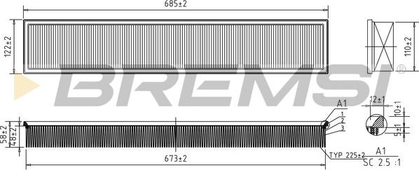 Bremsi FA2343 - Filter za zrak www.molydon.hr