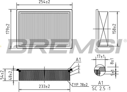 Bremsi FA2303 - Filter za zrak www.molydon.hr