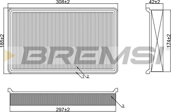 Bremsi FA2313 - Filter za zrak www.molydon.hr