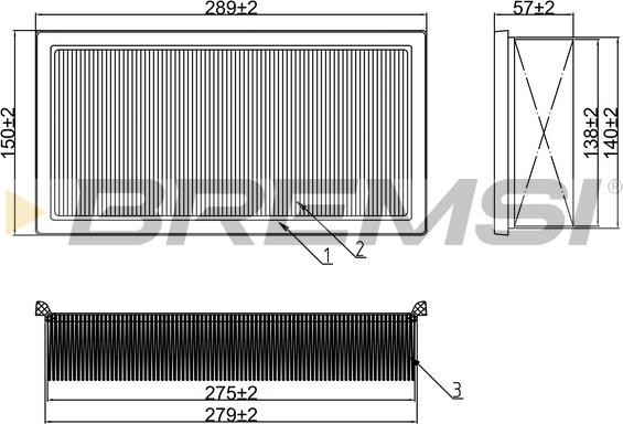 Bremsi FA2292 - Filter za zrak www.molydon.hr