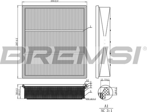 Bremsi FA2260 - Filter za zrak www.molydon.hr