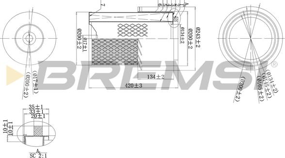 Bremsi FA2274 - Filter za zrak www.molydon.hr