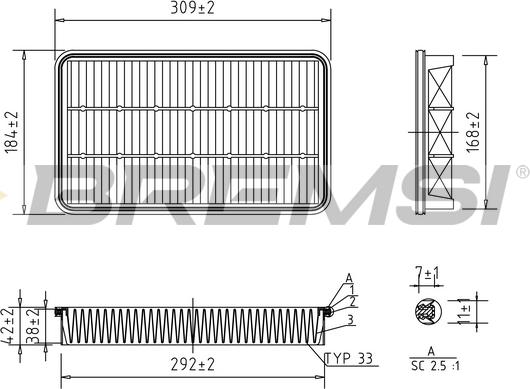 Bremsi FA2275 - Filter za zrak www.molydon.hr