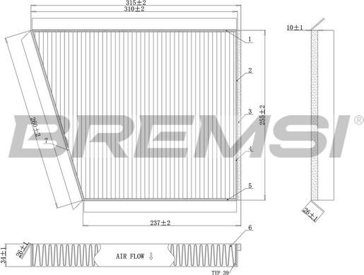 Bremsi FC0991C - Filter kabine www.molydon.hr