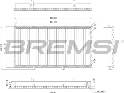 Bremsi FC0998 - Filter kabine www.molydon.hr