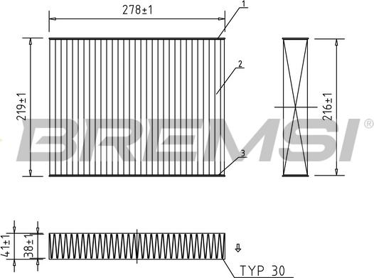 Bremsi FC0945C - Filter kabine www.molydon.hr