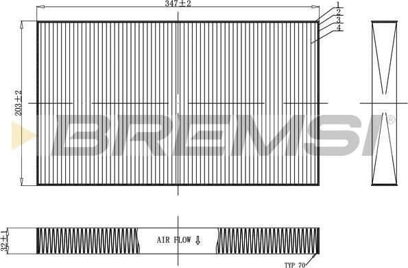 Bremsi FC0954 - Filter kabine www.molydon.hr