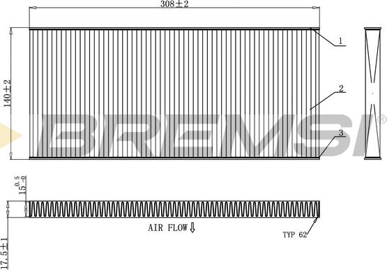 Bremsi FC0958 - Filter kabine www.molydon.hr