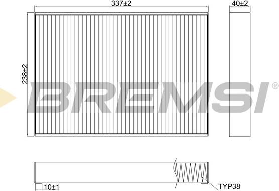 Bremsi FC0952A - Filter kabine www.molydon.hr