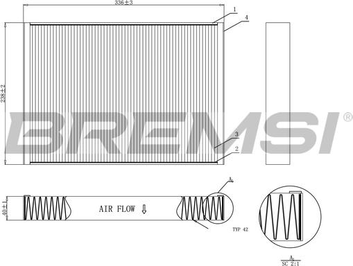 Bremsi FC0952C - Filter kabine www.molydon.hr