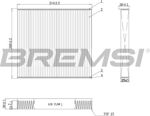 Bremsi FC0905C - Filter kabine www.molydon.hr