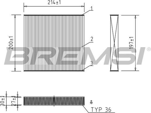 Bremsi FC0905 - Filter kabine www.molydon.hr