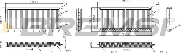 Bremsi FC0903 - Filter kabine www.molydon.hr