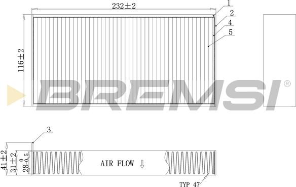 Bremsi FC0914 - Filter kabine www.molydon.hr