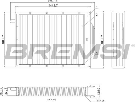 Bremsi FC0980C - Filter kabine www.molydon.hr