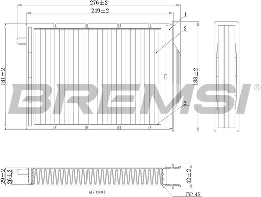 Bremsi FC0980 - Filter kabine www.molydon.hr