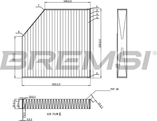 Bremsi FC0939A - Filter kabine www.molydon.hr